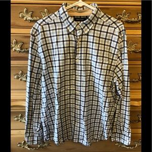 Nautica MENs long sleeve plaid button down